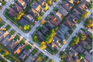 Residential house aerial