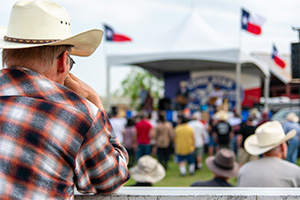 Spectators at a show near Austin, TX.