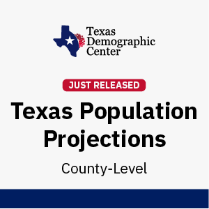 Texas Demographic Center Logo and text.